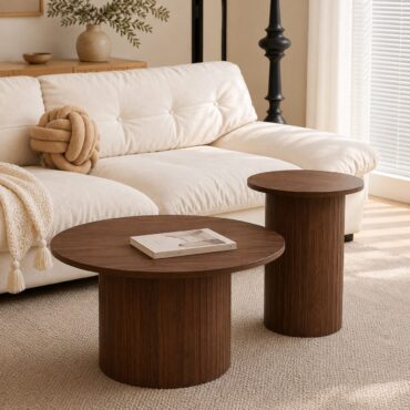 Solna Coffee Table Set – Walnut finish