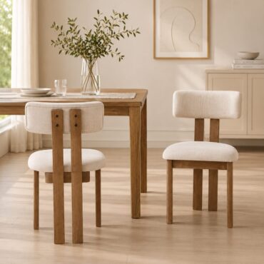 Umeå – Scandinavian Dining Chair in Solid Wood - Pack of 2