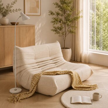 Stavanger 2-Seater Sofa – Beige Bouclé, Scandinavian Comfort