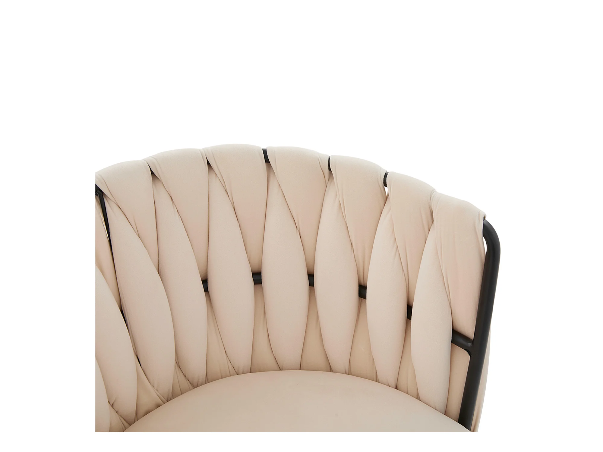 Kungsbacka Beige – 180° Swivel Dining Chair in Luxurious Velvet - Imagen 6