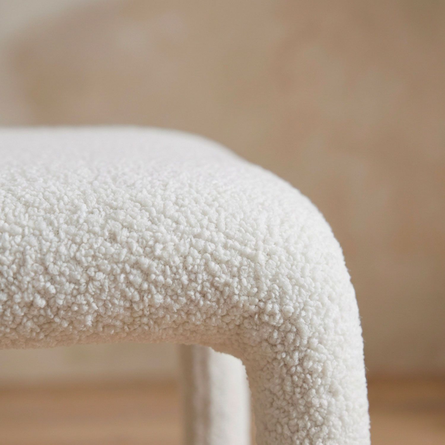 Tønder Dining Chairs – Bouclé Fabric – White (Set of 2) - Imagen 10