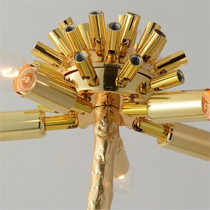 Amèlie Table Lamp – Ostrich Feather Lamp with Copper Base - Imagen 8