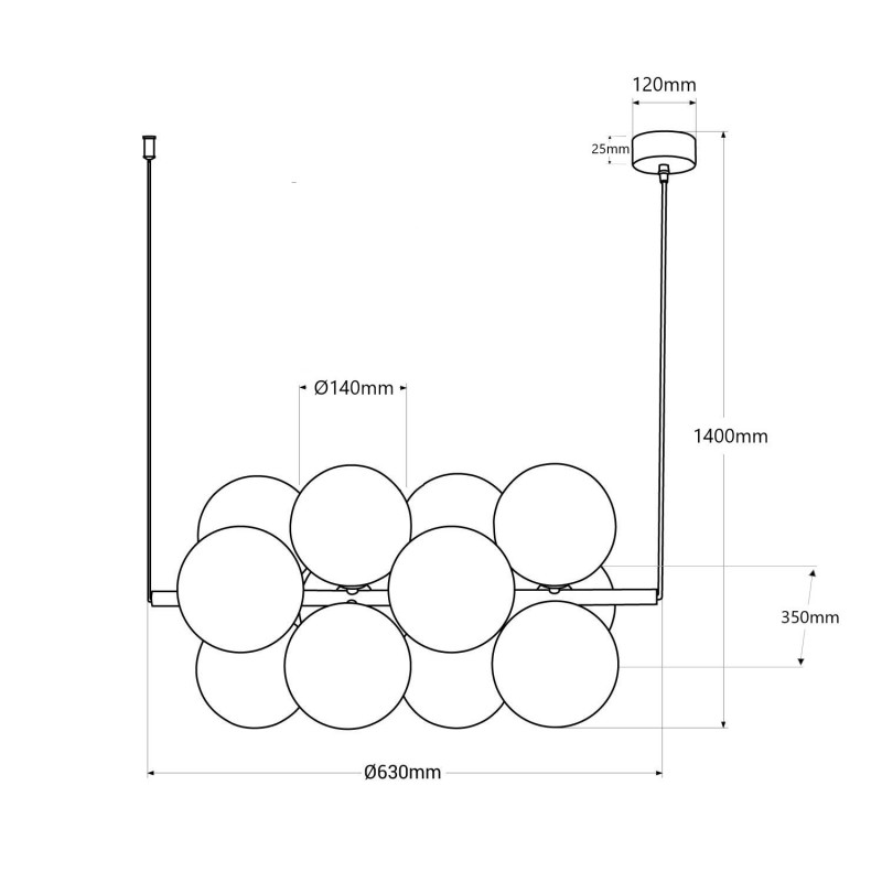 Hjärup Horizontal Acoustic Pendant Lamp - Imagen 7