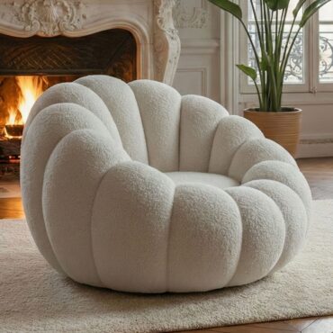 Horsens – Shell Design, Cream Bouclé Fabric