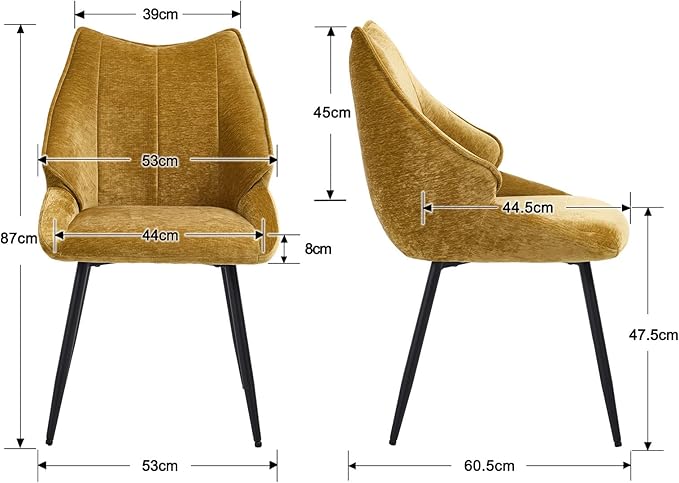 Skanör Mustard Dining Chair - Imagen 4