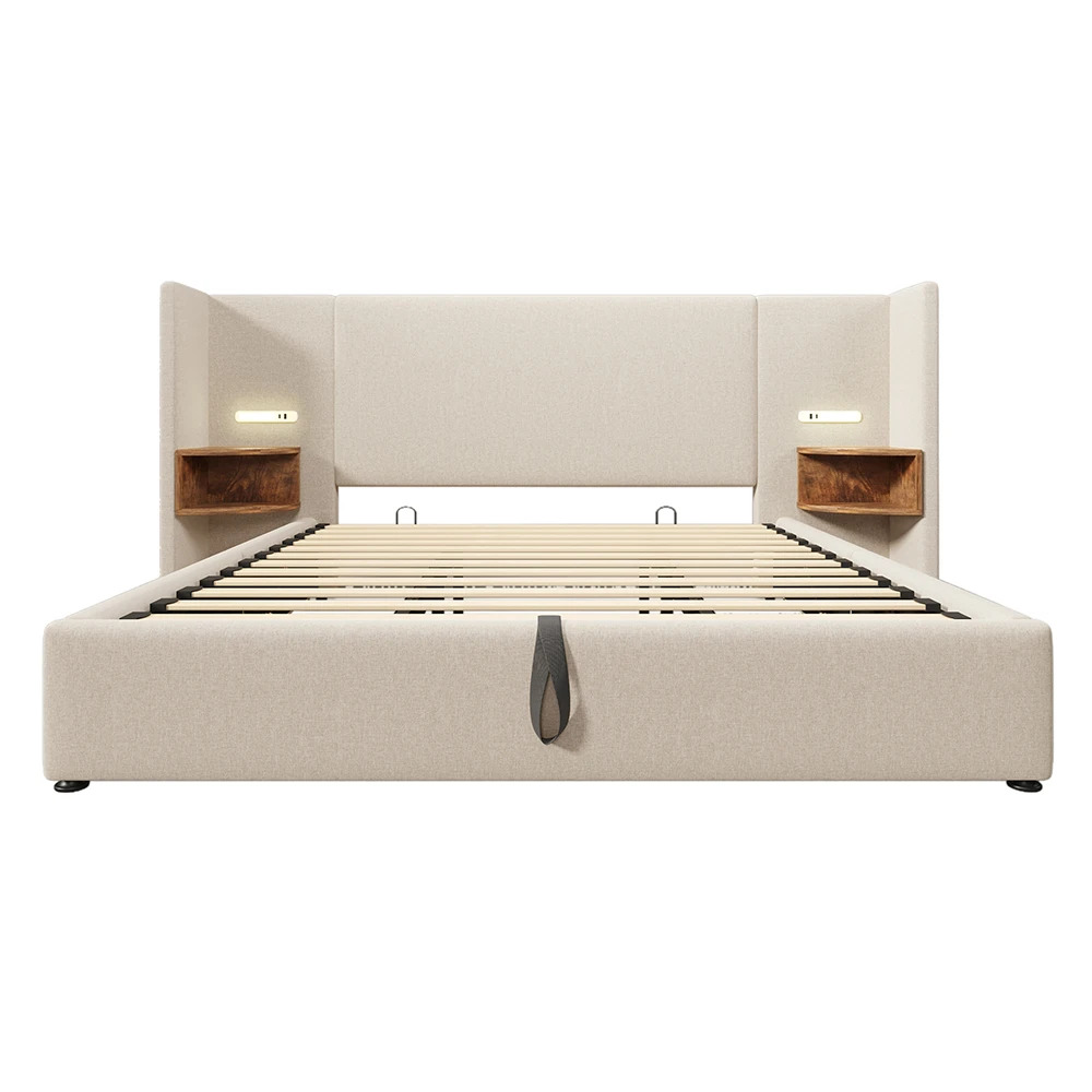 Taastrup Double Bed 180x200 cm with Storage, LED Lighting, and USB-C - Imagen 8