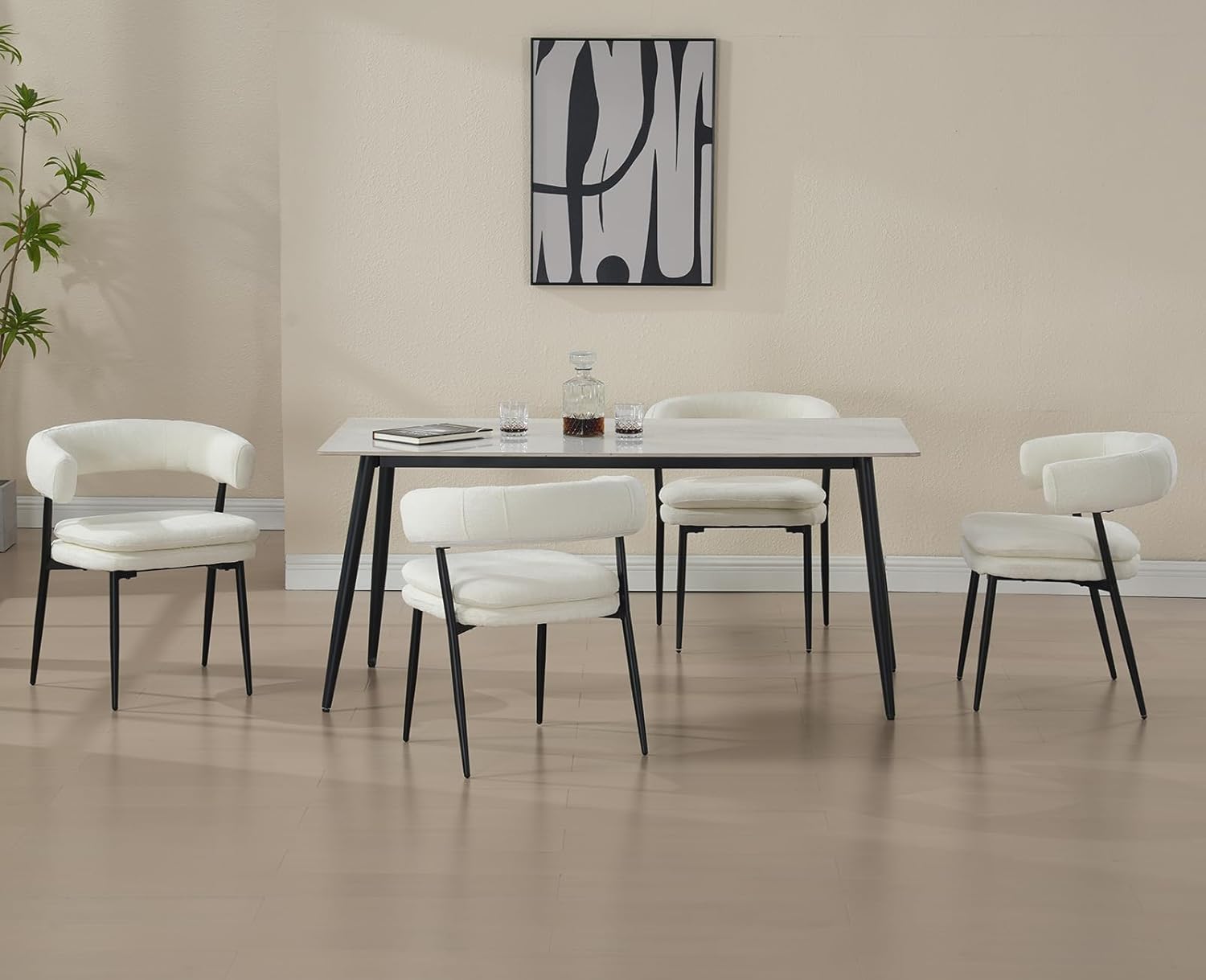 Djursholm White Dining Chair – 2 Pack - Imagen 2