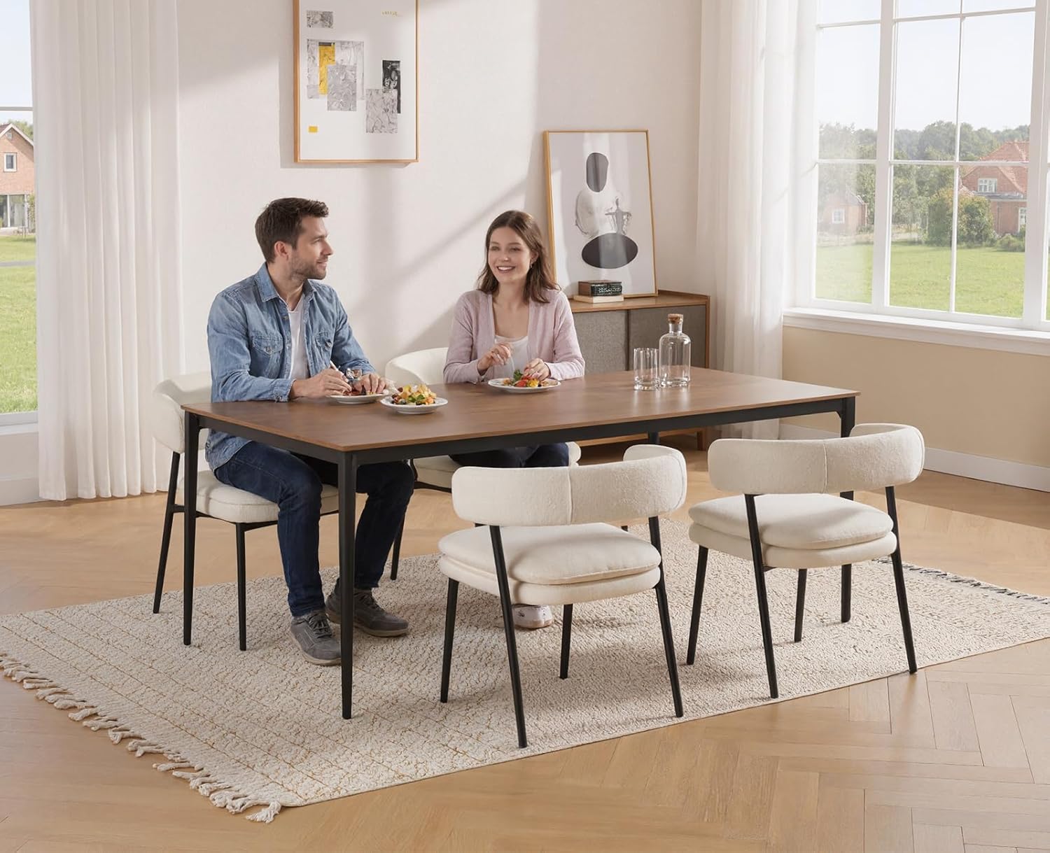 Djursholm White Dining Chair – 2 Pack - Imagen 3