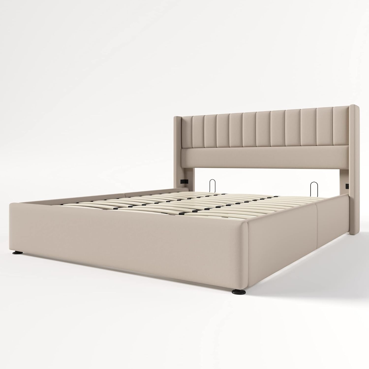 Esbjerg Elegant Bed 180x200 cm with Storage – Beige Linen - Imagen 3