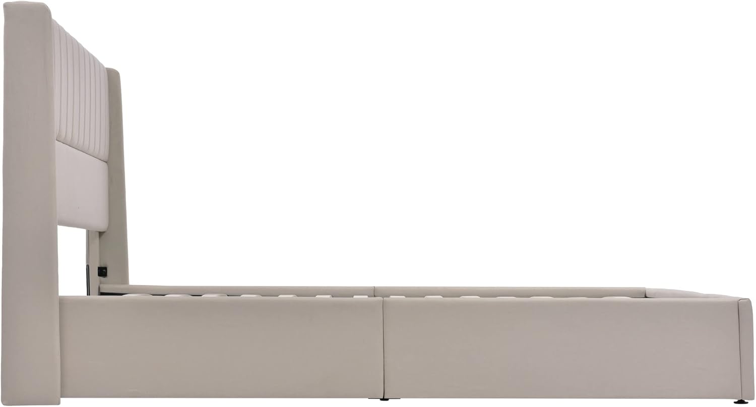 Esbjerg Elegant Bed 180x200 cm with Storage – Beige Linen - Imagen 5
