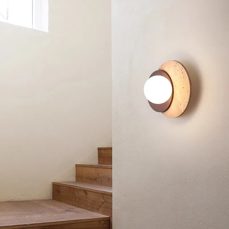 Kolvereid – Nordic Travertine Wall Light - Imagen 6