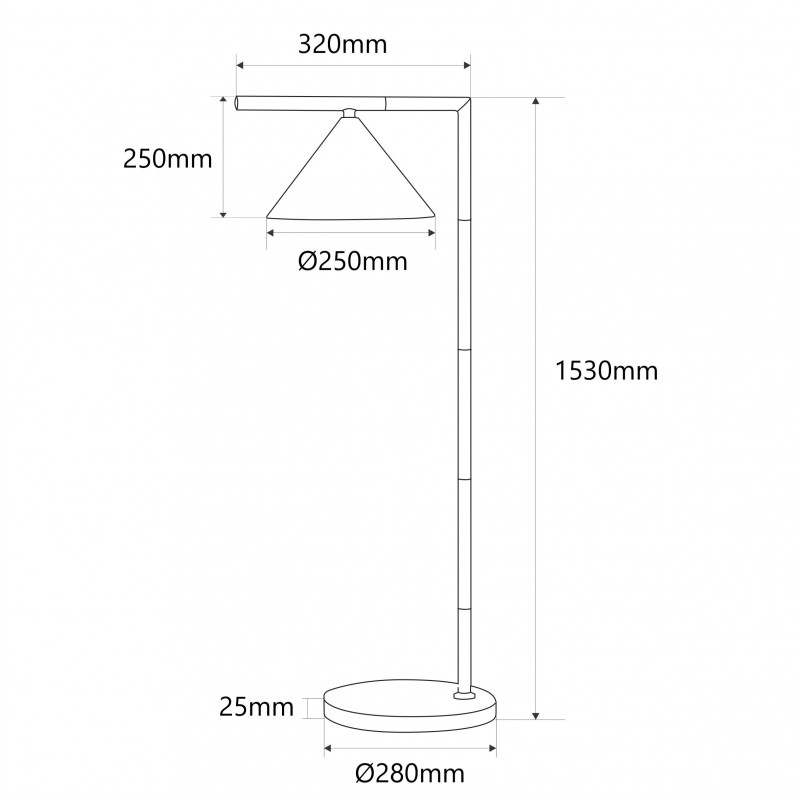 Ålesund Floor Lamp – Marble Base with Gold Finish - Imagen 6
