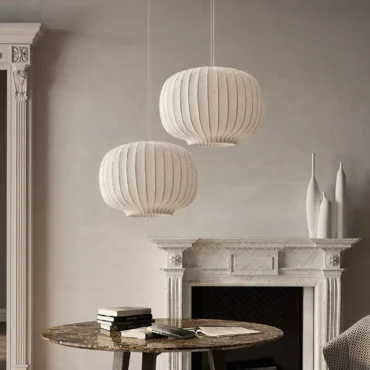 Henningsvær – Scandinavian Silk Pendant Lamp