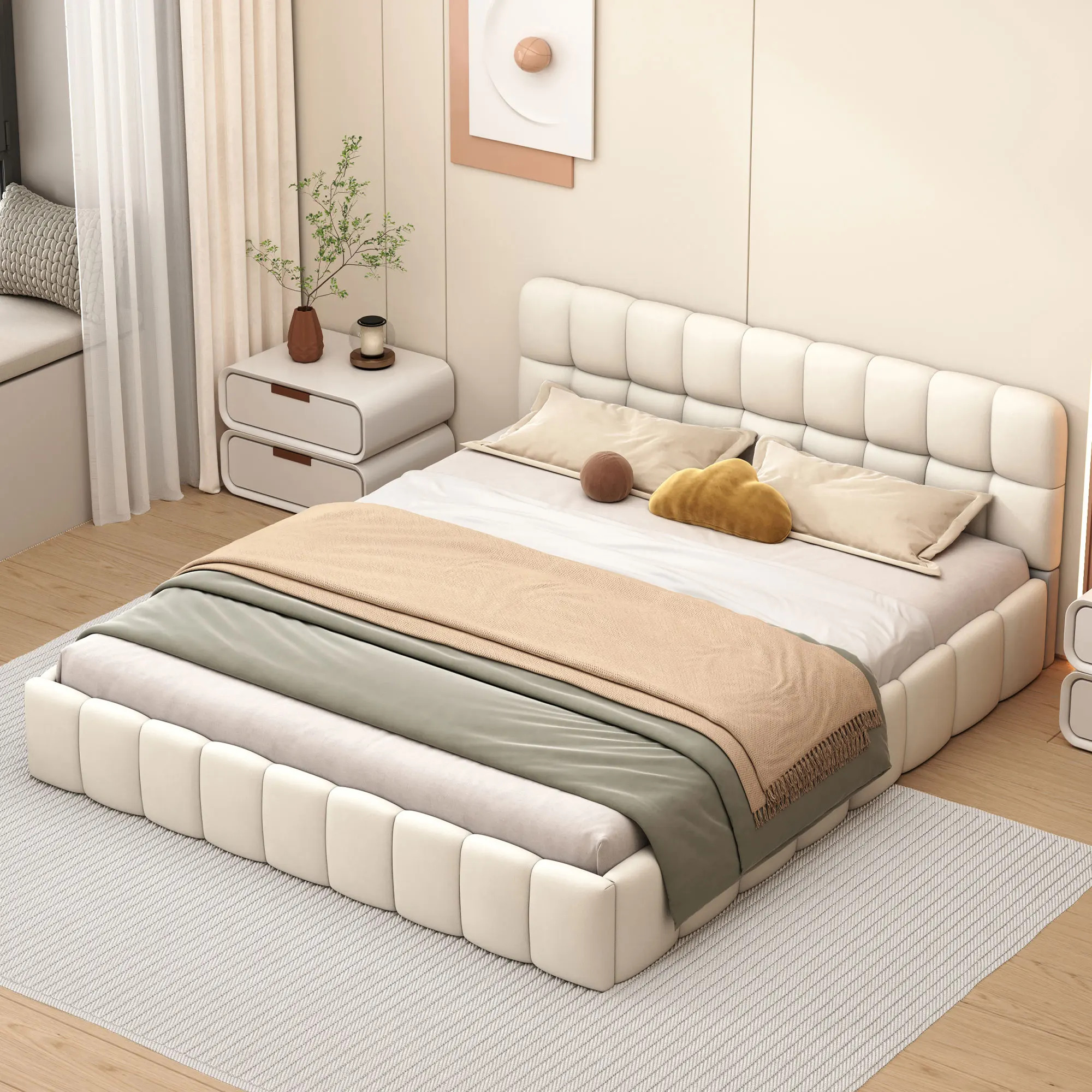 Holmestrand 140×200 cm Bed in Beige - Imagen 3