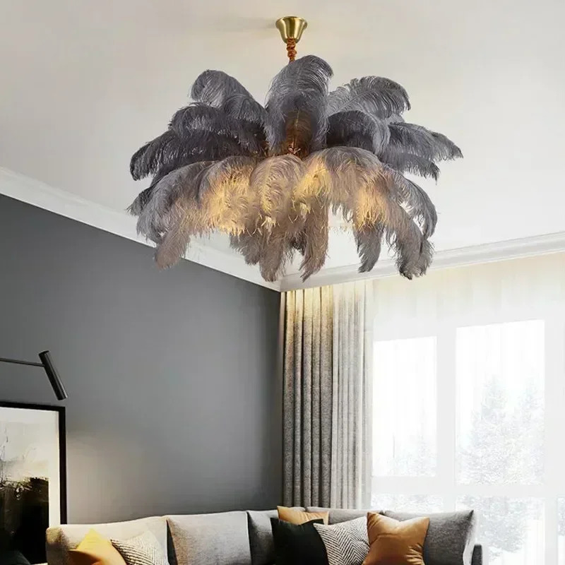 Uppsala Ceiling Lamp – Feather Pendant Light - Imagen 3