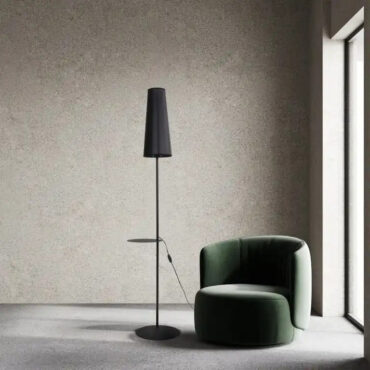 Bodø Floor Lamp 170×36 cm – Black Slim Modern with Shade