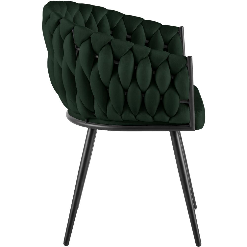 Alta Dining Chair – Green Velvet Modern Armchair - Imagen 4