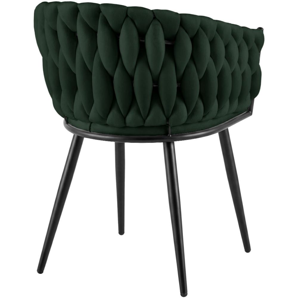 Alta Dining Chair – Green Velvet Modern Armchair - Imagen 5