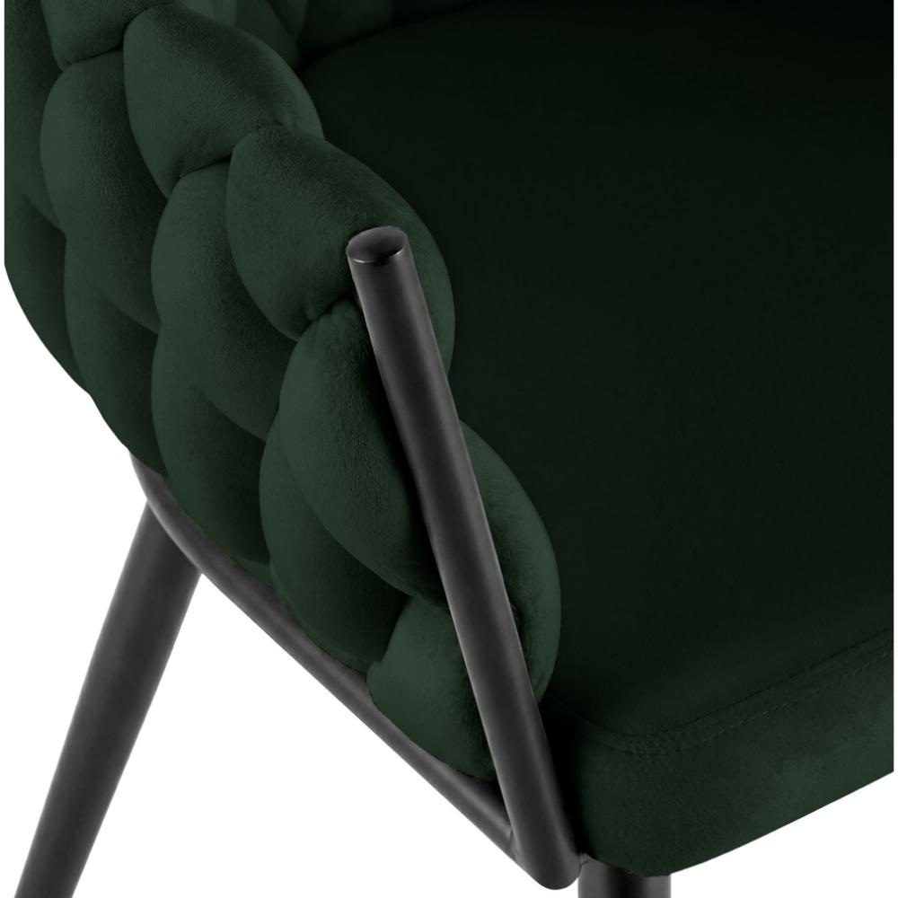 Alta Dining Chair – Green Velvet Modern Armchair - Imagen 6