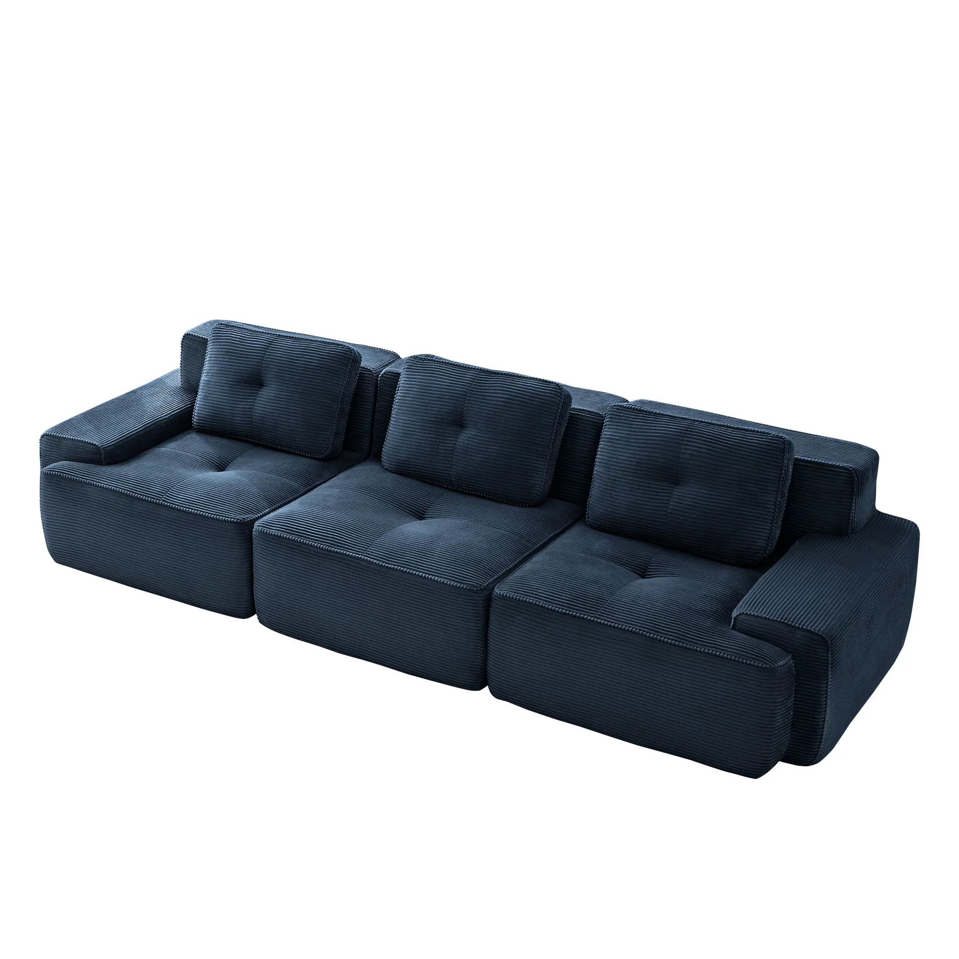 Djurgården 3 Seater Modular Corduroy Sofa - Imagen 23