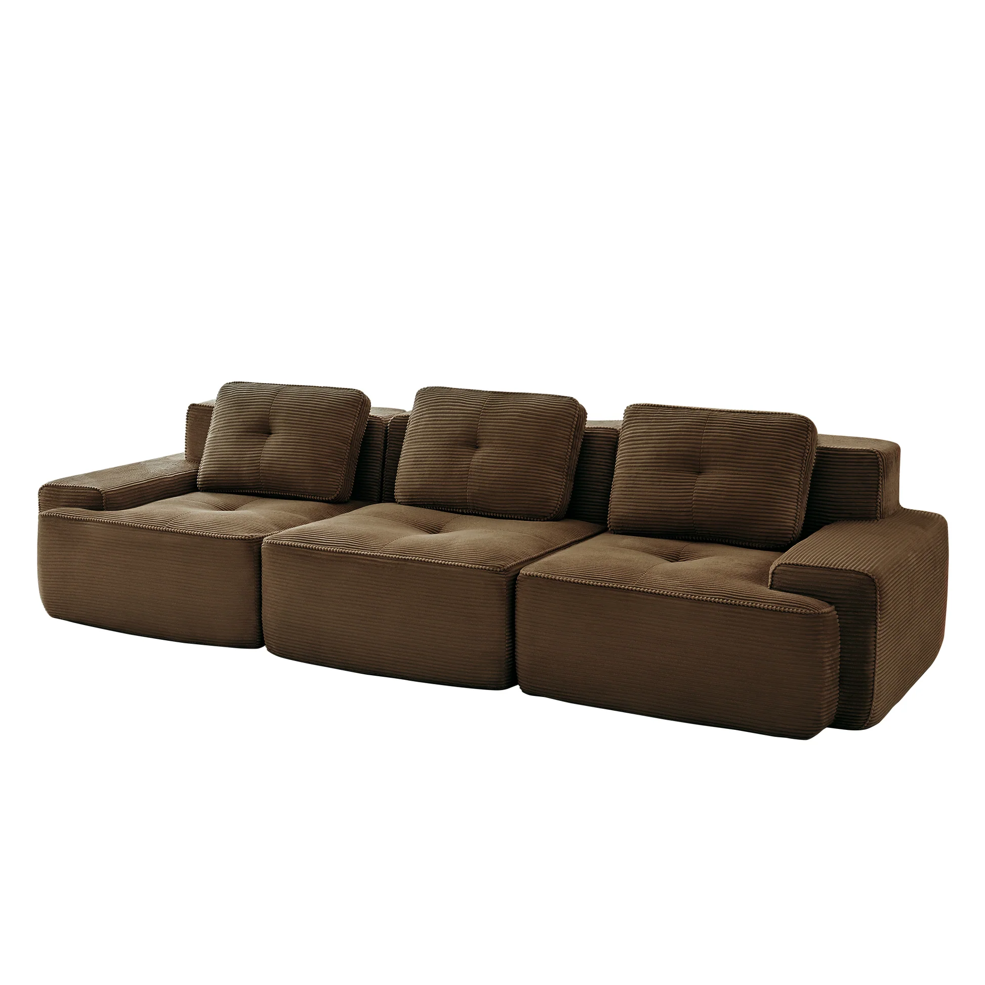 Djurgården 3 Seater Modular Corduroy Sofa - Imagen 8