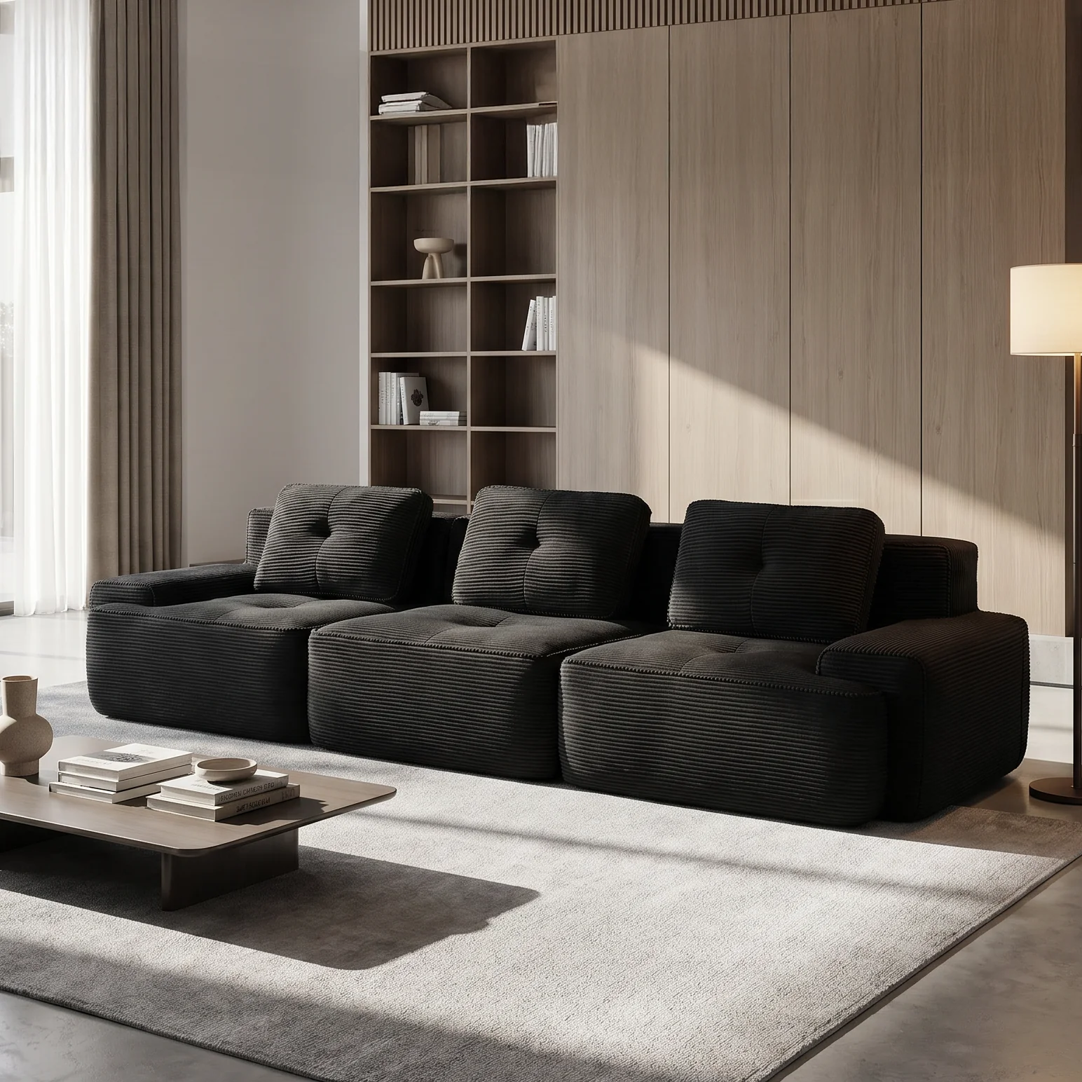 Djurgården 3 Seater Modular Corduroy Sofa - Imagen 14