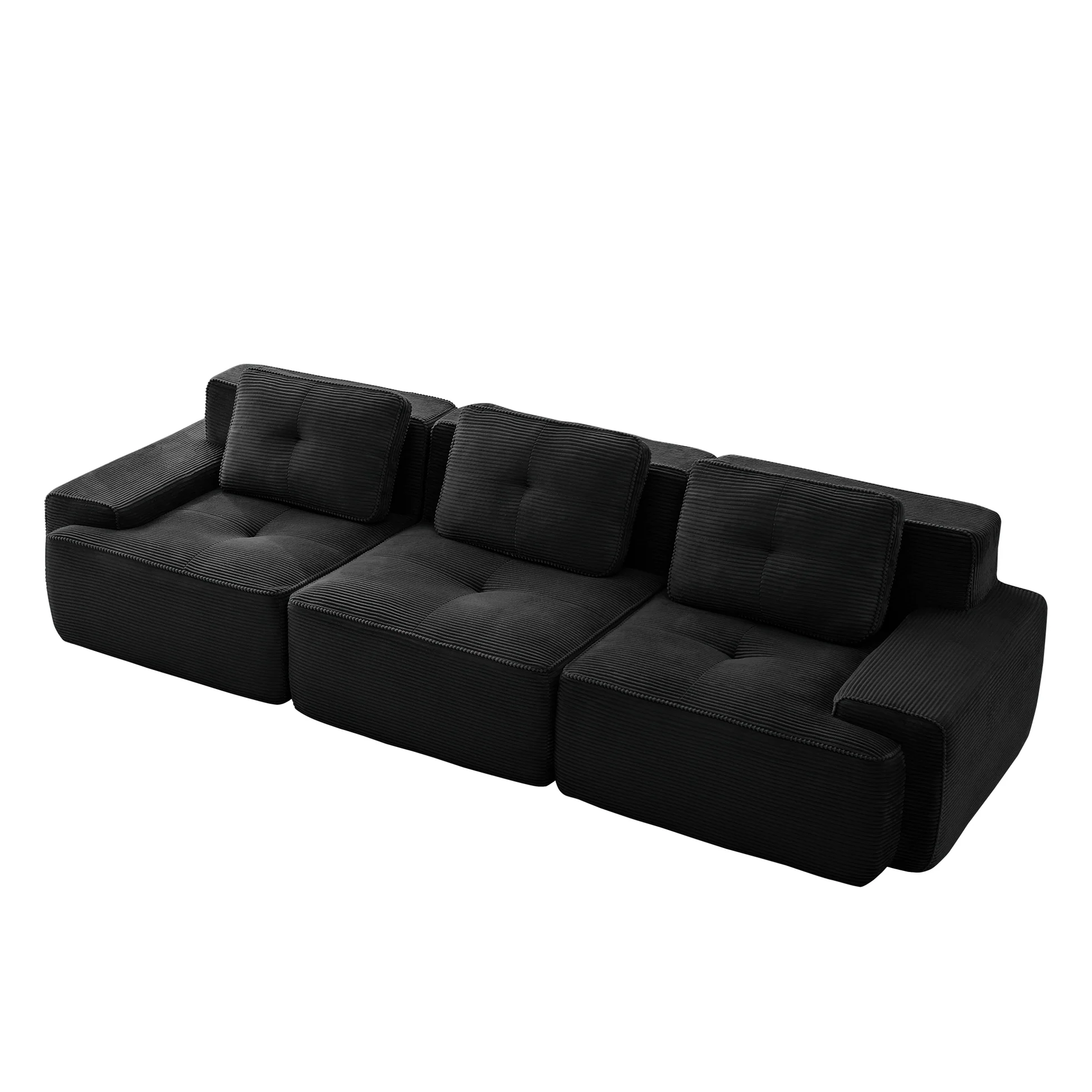 Djurgården 3 Seater Modular Corduroy Sofa - Imagen 15