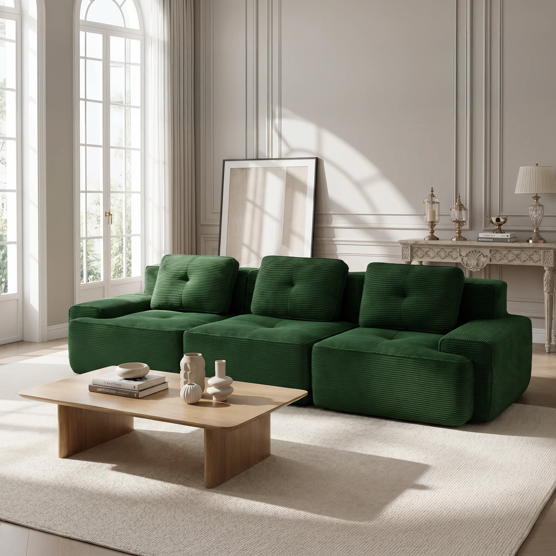 Djurgården 3 Seater Modular Corduroy Sofa - Imagen 18