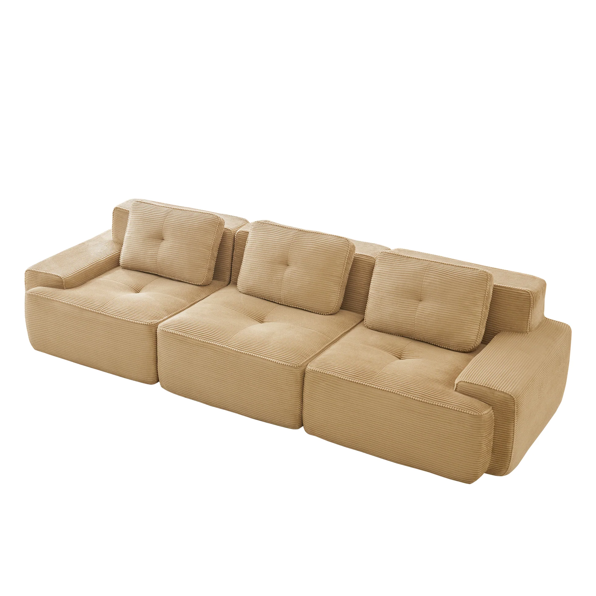 Djurgården 3 Seater Modular Corduroy Sofa - Imagen 6