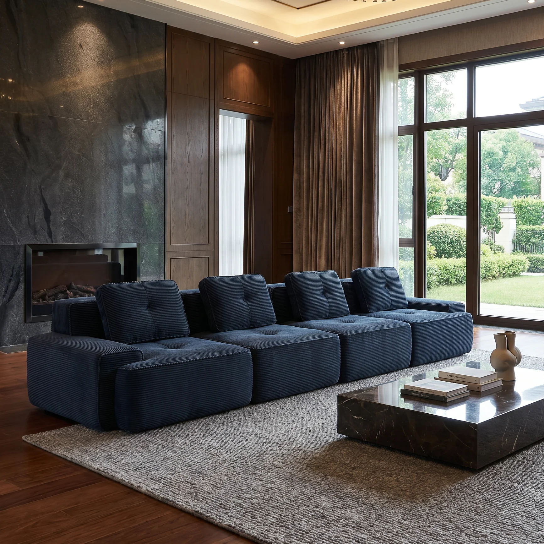 Djurgården 4 Seater Modular Corduroy Sofa - Imagen 16