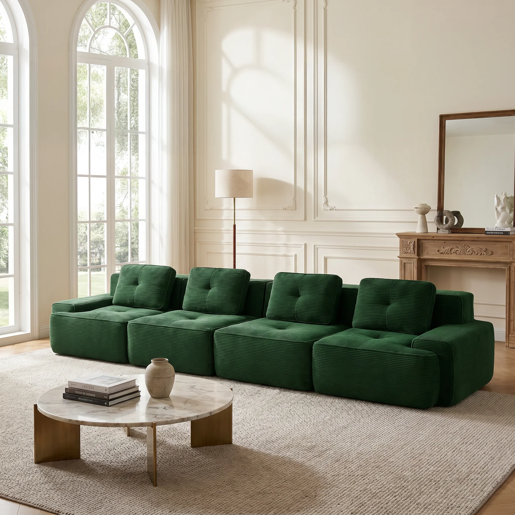 Djurgården 4 Seater Modular Corduroy Sofa - Imagen 27