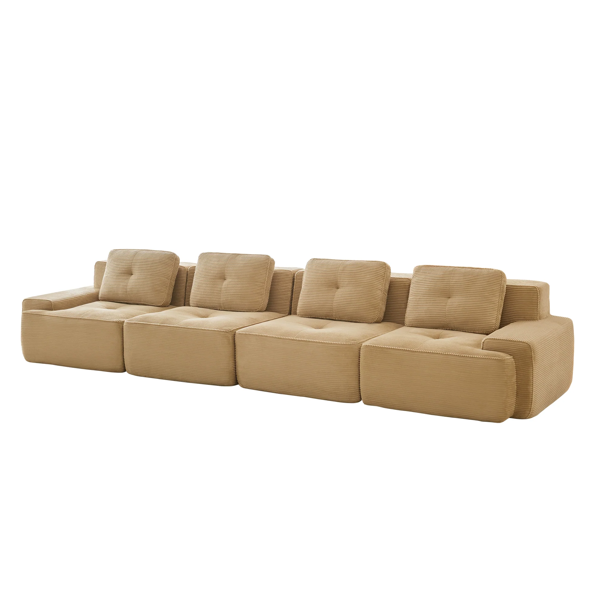Djurgården 4 Seater Modular Corduroy Sofa - Imagen 4