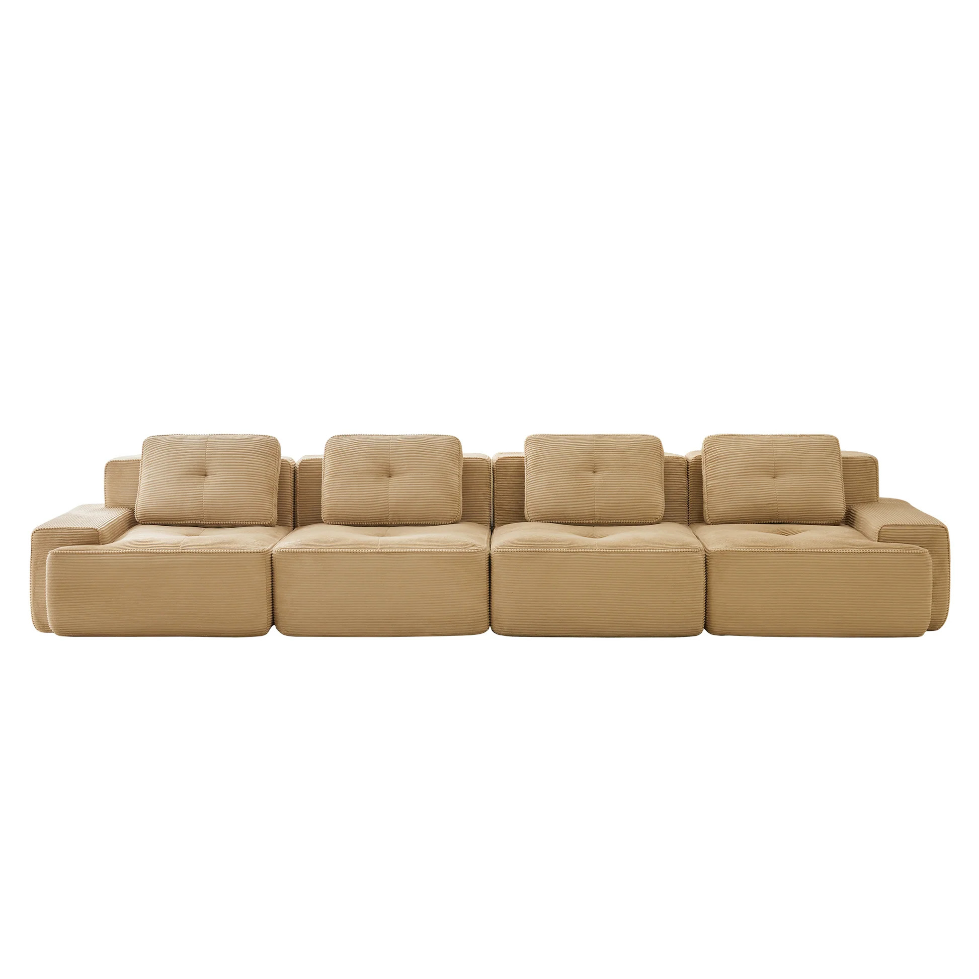 Djurgården 4 Seater Modular Corduroy Sofa - Imagen 8