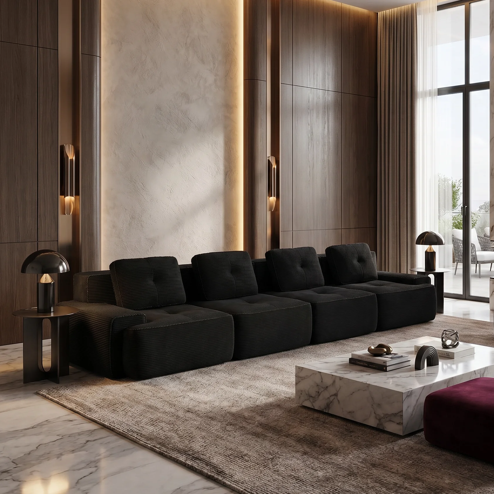 Djurgården 4 Seater Modular Corduroy Sofa - Imagen 10
