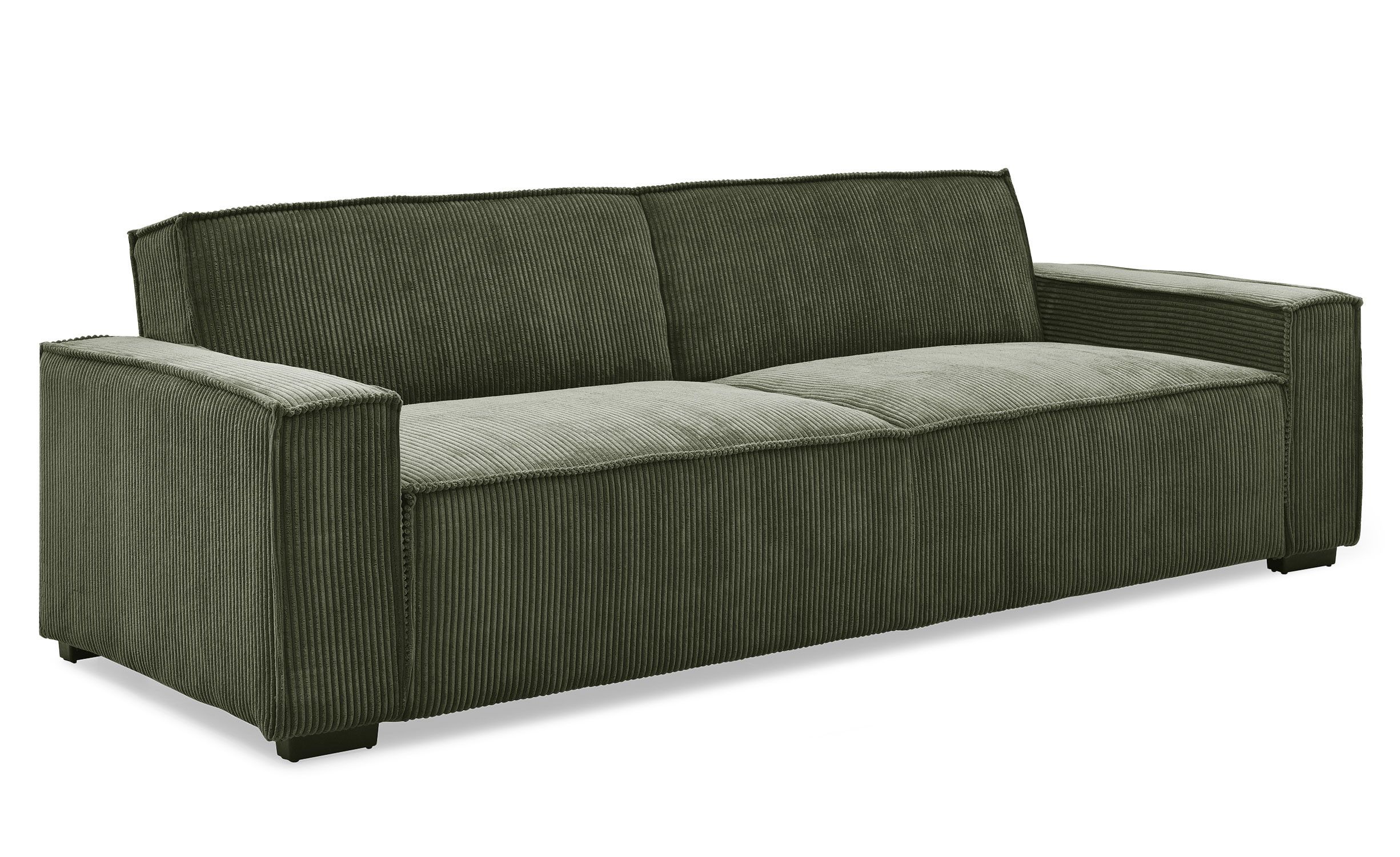 Laholm – 3-Seater Ribbed Velvet Sofa Bed - Image 2