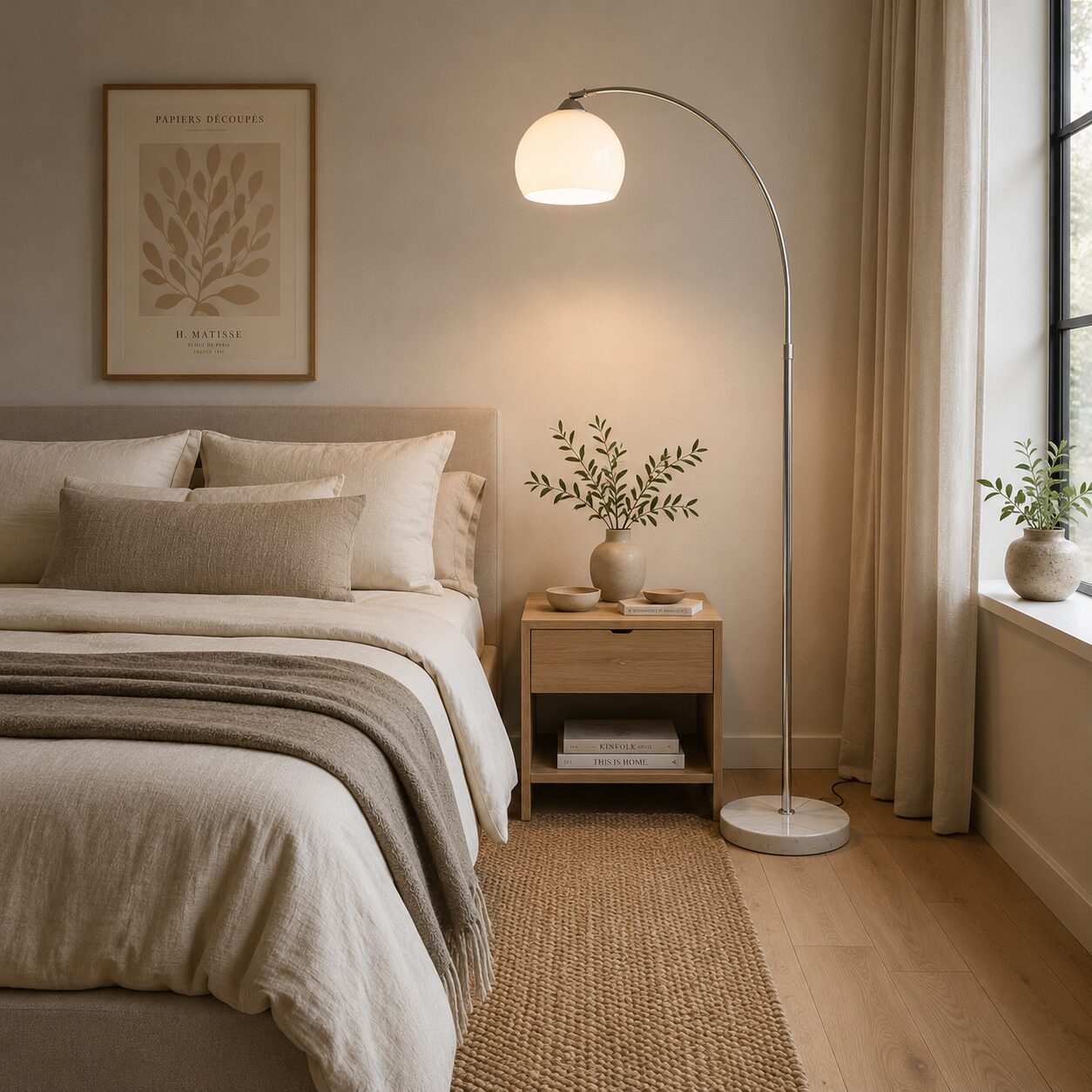 Ribe Floor Lamp – Modern Chrome Arc Floor Lamp - Image 3