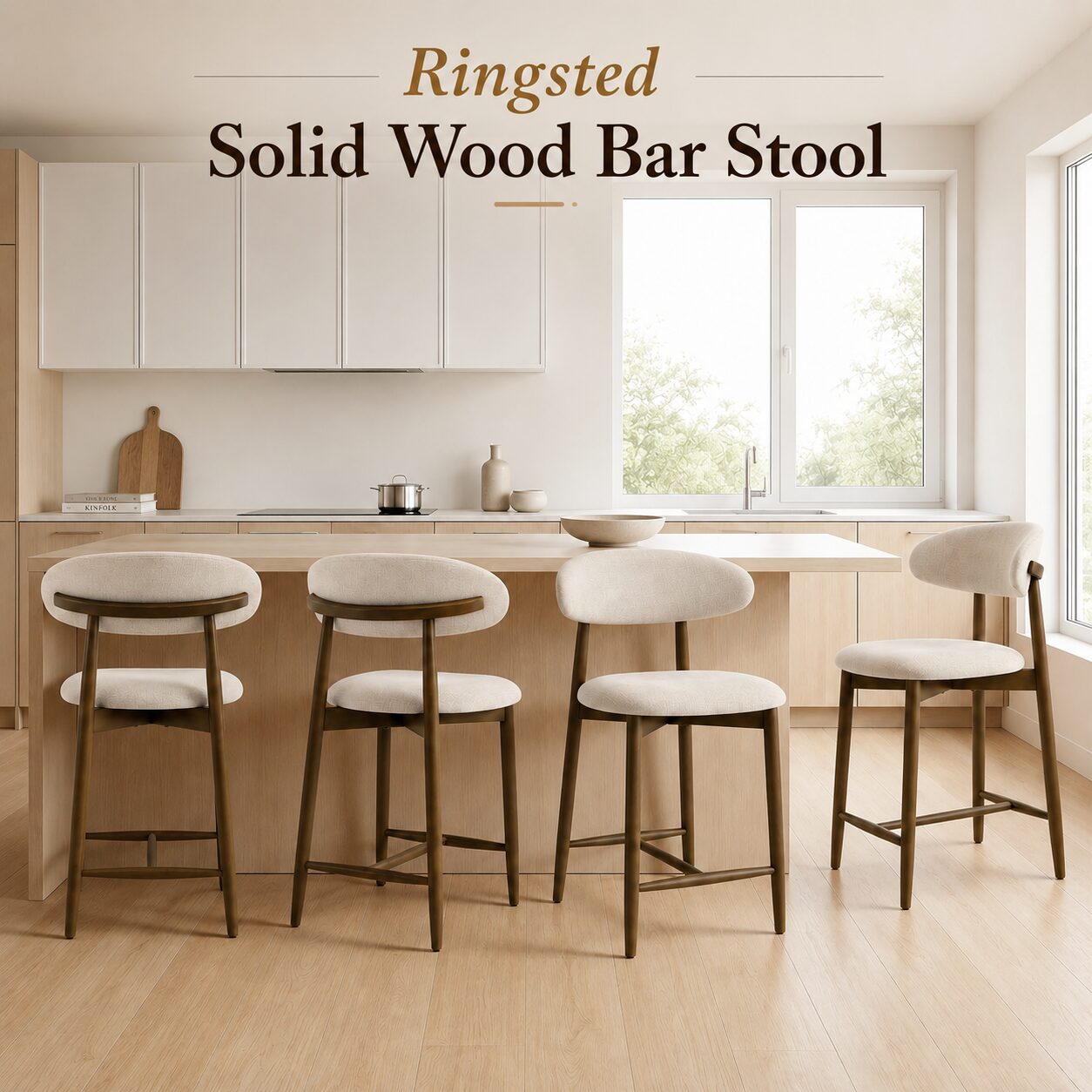 Ringsted Solid Wood Bar Stool - Image 2