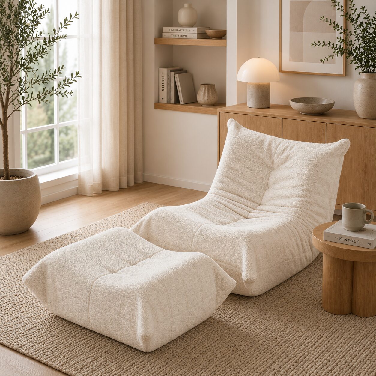 Moss Lounge Chair with Ottoman - Image 4