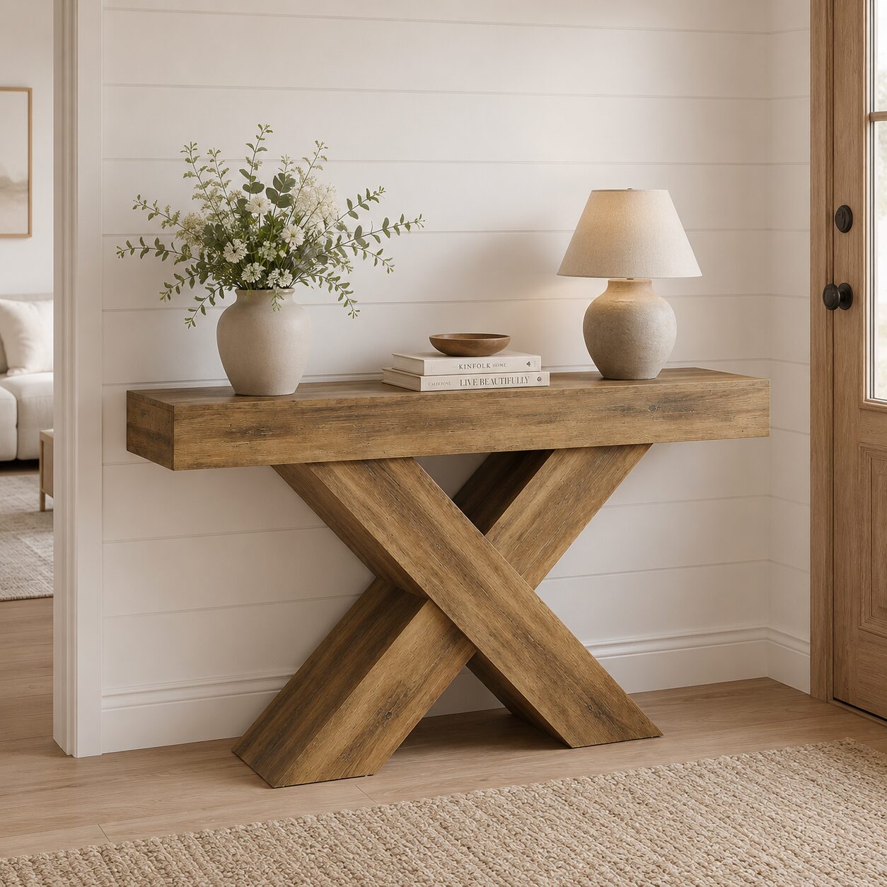 Mariefred Console Table – Rustic Wood Finish - Image 2