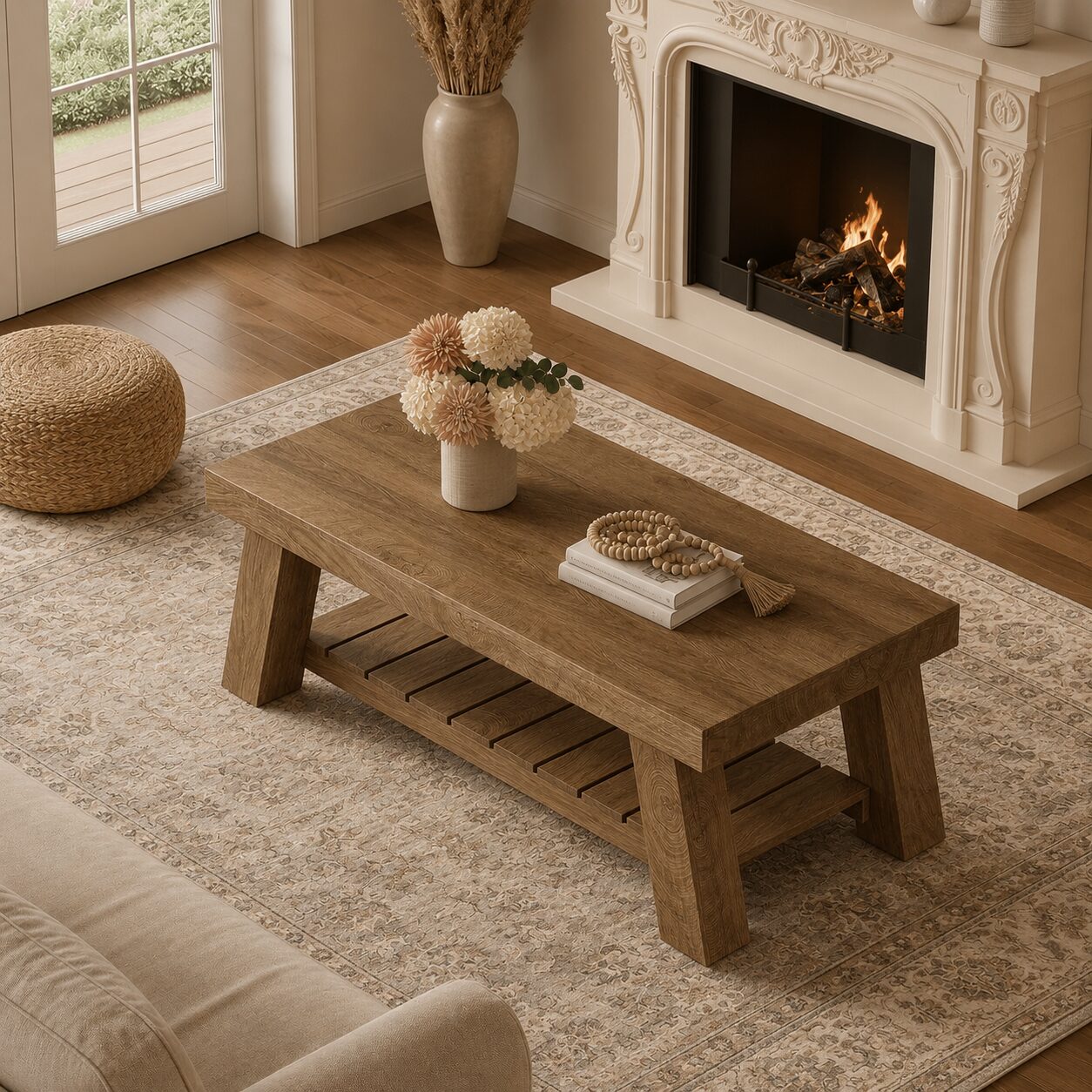 Karvia Coffee Table – Rustic Wood Finish - Image 3