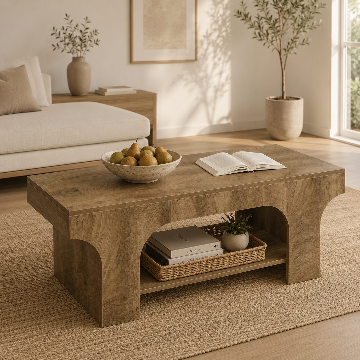 Vantaa Coffee Table – Rustic Wood Finish - Imagen 2