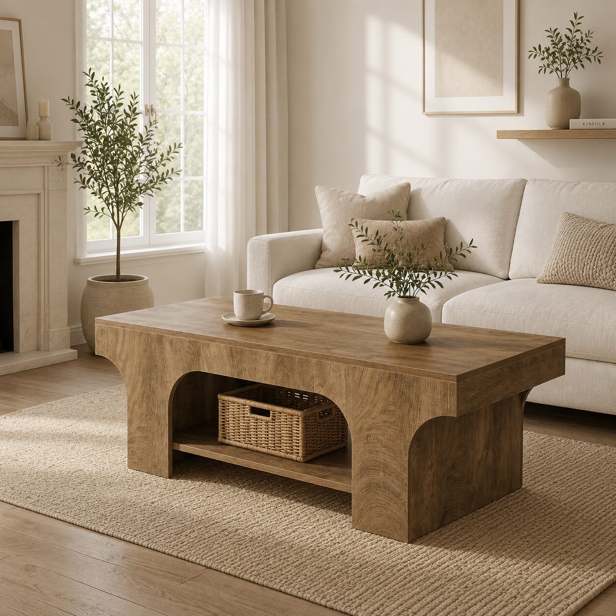 Vantaa Coffee Table – Rustic Wood Finish - Imagen 3