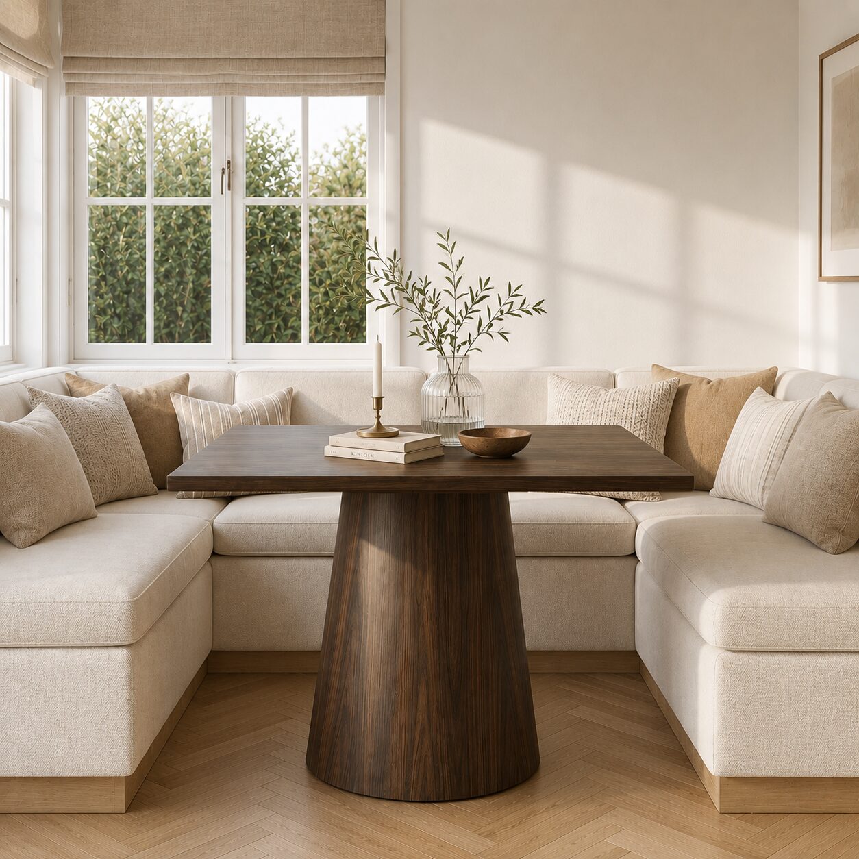 Västerås Square Table – Wood Finish - Imagen 2