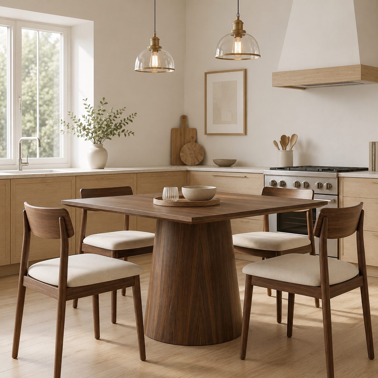 Västerås Square Table – Wood Finish - Imagen 4